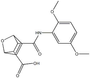 2-[(2,5-dimethoxyphenyl)carbamoyl]-7-oxabicyclo[2.2.1]hept-5-ene-3-carboxylic acid Structure