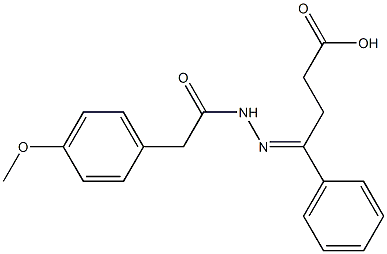 (4E)-4-[[2-(4-methoxyphenyl)acetyl]hydrazinylidene]-4-phenylbutanoic acid|