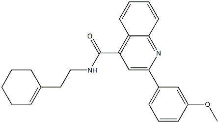 N-[2-(cyclohexen-1-yl)ethyl]-2-(3-methoxyphenyl)quinoline-4-carboxamide Structure