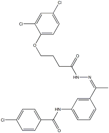 4-chloro-N-[3-[(Z)-N-[4-(2,4-dichlorophenoxy)butanoylamino]-C-methylcarbonimidoyl]phenyl]benzamide