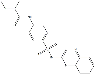 2-ethyl-N-[4-(quinoxalin-2-ylsulfamoyl)phenyl]butanamide Structure