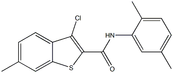 3-chloro-N-(2,5-dimethylphenyl)-6-methyl-1-benzothiophene-2-carboxamide Structure