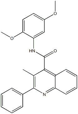N-(2,5-dimethoxyphenyl)-3-methyl-2-phenylquinoline-4-carboxamide Struktur