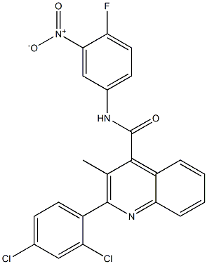 2-(2,4-dichlorophenyl)-N-(4-fluoro-3-nitrophenyl)-3-methylquinoline-4-carboxamide Structure