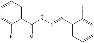 2-fluoro-N-[(E)-(2-iodophenyl)methylideneamino]benzamide Structure