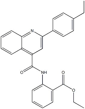 ethyl 2-[[2-(4-ethylphenyl)quinoline-4-carbonyl]amino]benzoate Structure