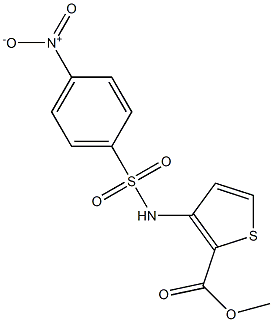 methyl 3-[(4-nitrophenyl)sulfonylamino]thiophene-2-carboxylate Structure