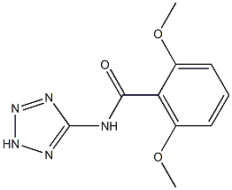 2,6-dimethoxy-N-(2H-tetrazol-5-yl)benzamide Struktur