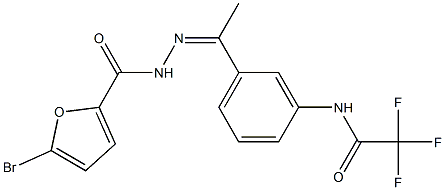 5-bromo-N-[(Z)-1-[3-[(2,2,2-trifluoroacetyl)amino]phenyl]ethylideneamino]furan-2-carboxamide Structure