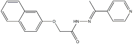 2-naphthalen-2-yloxy-N-[(E)-1-pyridin-4-ylethylideneamino]acetamide Structure