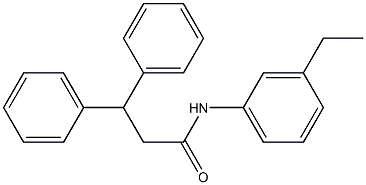 N-(3-ethylphenyl)-3,3-diphenylpropanamide Structure