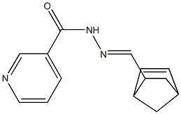 N-[(E)-5-bicyclo[2.2.1]hept-2-enylmethylideneamino]pyridine-3-carboxamide 化学構造式