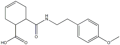 6-[2-(4-methoxyphenyl)ethylcarbamoyl]cyclohex-3-ene-1-carboxylic acid Structure