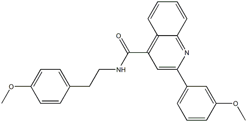 2-(3-methoxyphenyl)-N-[2-(4-methoxyphenyl)ethyl]quinoline-4-carboxamide Structure