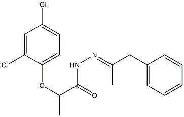 2-(2,4-dichlorophenoxy)-N-[(E)-1-phenylpropan-2-ylideneamino]propanamide|