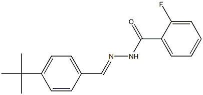 N-[(E)-(4-tert-butylphenyl)methylideneamino]-2-fluorobenzamide Structure