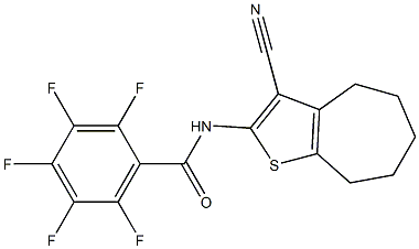 N-(3-cyano-5,6,7,8-tetrahydro-4H-cyclohepta[b]thiophen-2-yl)-2,3,4,5,6-pentafluorobenzamide Structure