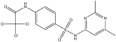 2,2,2-trichloro-N-[4-[(2,6-dimethylpyrimidin-4-yl)sulfamoyl]phenyl]acetamide Structure