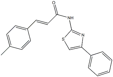 (E)-3-(4-methylphenyl)-N-(4-phenyl-1,3-thiazol-2-yl)prop-2-enamide Struktur
