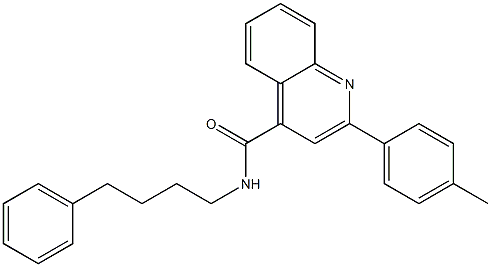 2-(4-methylphenyl)-N-(4-phenylbutyl)quinoline-4-carboxamide Struktur