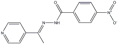 4-nitro-N-[(E)-1-pyridin-4-ylethylideneamino]benzamide 化学構造式