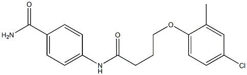 4-[4-(4-chloro-2-methylphenoxy)butanoylamino]benzamide Structure