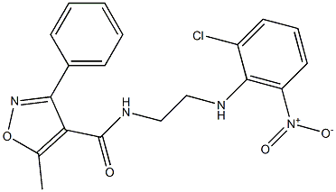 N-[2-(2-chloro-6-nitroanilino)ethyl]-5-methyl-3-phenyl-1,2-oxazole-4-carboxamide Structure