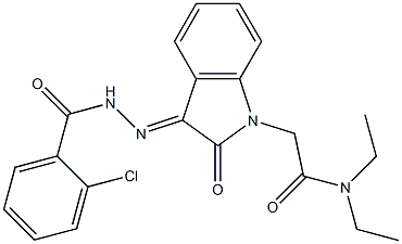  2-chloro-N-[(E)-[1-[2-(diethylamino)-2-oxoethyl]-2-oxoindol-3-ylidene]amino]benzamide