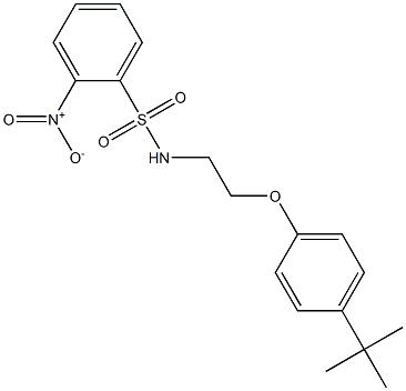 N-[2-(4-tert-butylphenoxy)ethyl]-2-nitrobenzenesulfonamide 结构式