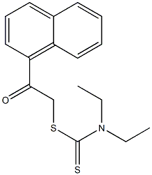 (2-naphthalen-1-yl-2-oxoethyl) N,N-diethylcarbamodithioate Struktur