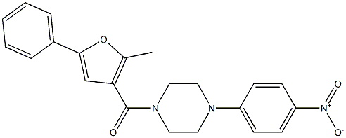 (2-methyl-5-phenylfuran-3-yl)-[4-(4-nitrophenyl)piperazin-1-yl]methanone 结构式