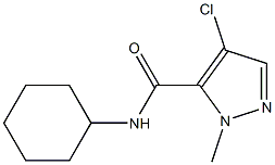 4-chloro-N-cyclohexyl-2-methylpyrazole-3-carboxamide Structure