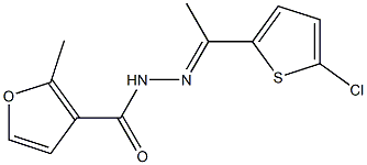N-[(E)-1-(5-chlorothiophen-2-yl)ethylideneamino]-2-methylfuran-3-carboxamide Structure