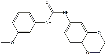 1-(2,3-dihydro-1,4-benzodioxin-6-yl)-3-(3-methoxyphenyl)urea Structure