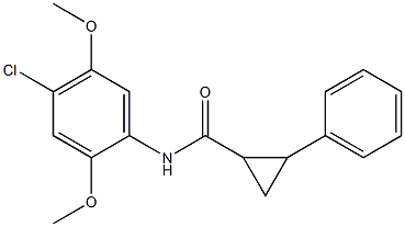 N-(4-chloro-2,5-dimethoxyphenyl)-2-phenylcyclopropane-1-carboxamide Structure