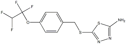 5-[[4-(1,1,2,2-tetrafluoroethoxy)phenyl]methylsulfanyl]-1,3,4-thiadiazol-2-amine Structure