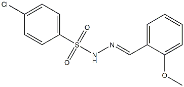4-chloro-N-[(E)-(2-methoxyphenyl)methylideneamino]benzenesulfonamide 化学構造式