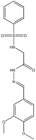 2-(benzenesulfonamido)-N-[(E)-(3,4-dimethoxyphenyl)methylideneamino]acetamide Structure