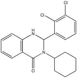 3-cyclohexyl-2-(2,3-dichlorophenyl)-1,2-dihydroquinazolin-4-one Structure