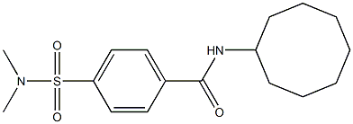 N-cyclooctyl-4-(dimethylsulfamoyl)benzamide,,结构式