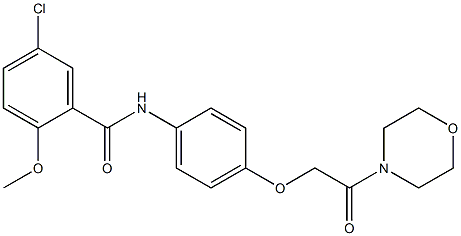 5-chloro-2-methoxy-N-[4-(2-morpholin-4-yl-2-oxoethoxy)phenyl]benzamide Structure