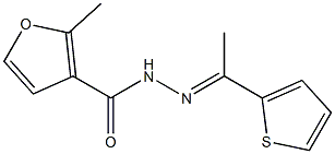 2-methyl-N-[(E)-1-thiophen-2-ylethylideneamino]furan-3-carboxamide Structure