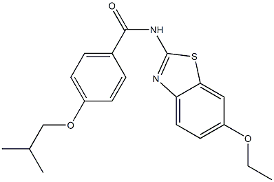 N-(6-ethoxy-1,3-benzothiazol-2-yl)-4-(2-methylpropoxy)benzamide Structure