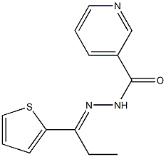 N-[(E)-1-thiophen-2-ylpropylideneamino]pyridine-3-carboxamide Structure