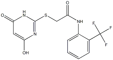 2-[(4-hydroxy-6-oxo-1H-pyrimidin-2-yl)sulfanyl]-N-[2-(trifluoromethyl)phenyl]acetamide