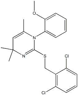 2-[(2,6-dichlorophenyl)methylsulfanyl]-1-(2-methoxyphenyl)-4,4,6-trimethylpyrimidine|