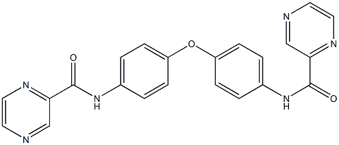 N-[4-[4-(pyrazine-2-carbonylamino)phenoxy]phenyl]pyrazine-2-carboxamide 化学構造式