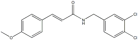 (E)-N-[(3,4-dichlorophenyl)methyl]-3-(4-methoxyphenyl)prop-2-enamide 化学構造式