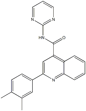 2-(3,4-dimethylphenyl)-N-pyrimidin-2-ylquinoline-4-carboxamide 化学構造式