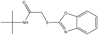 2-(1,3-benzoxazol-2-ylsulfanyl)-N-tert-butylacetamide 化学構造式